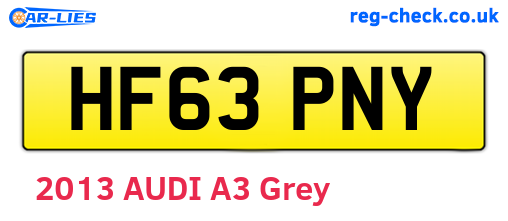 HF63PNY are the vehicle registration plates.