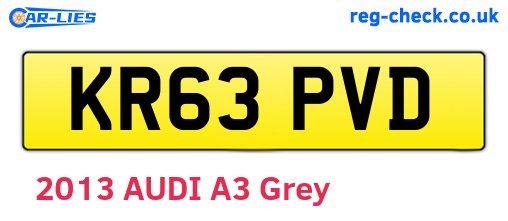 KR63PVD are the vehicle registration plates.