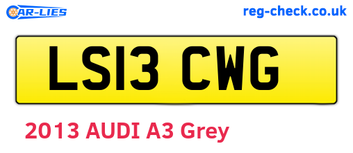 LS13CWG are the vehicle registration plates.