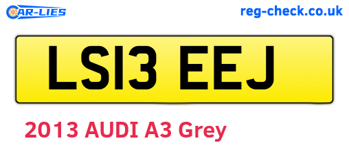 LS13EEJ are the vehicle registration plates.