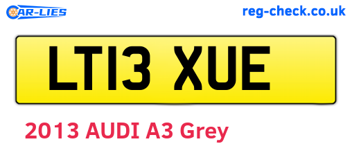 LT13XUE are the vehicle registration plates.
