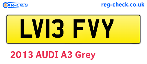 LV13FVY are the vehicle registration plates.