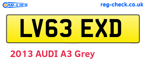 LV63EXD are the vehicle registration plates.