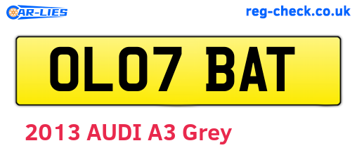 OL07BAT are the vehicle registration plates.