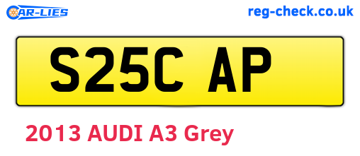 S25CAP are the vehicle registration plates.