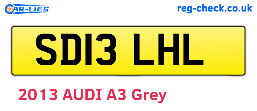 SD13LHL are the vehicle registration plates.