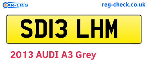 SD13LHM are the vehicle registration plates.