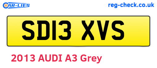 SD13XVS are the vehicle registration plates.