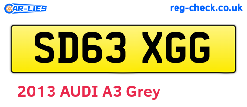 SD63XGG are the vehicle registration plates.