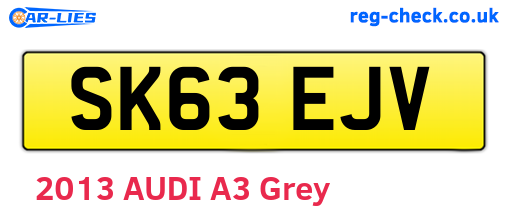 SK63EJV are the vehicle registration plates.