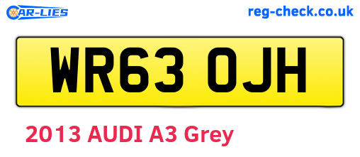 WR63OJH are the vehicle registration plates.