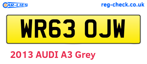 WR63OJW are the vehicle registration plates.