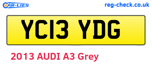 YC13YDG are the vehicle registration plates.