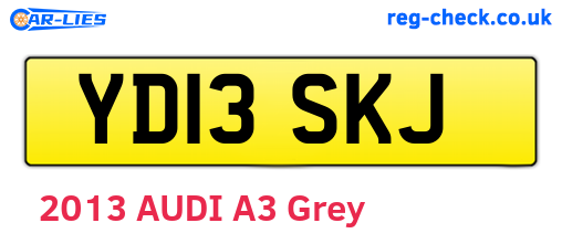 YD13SKJ are the vehicle registration plates.