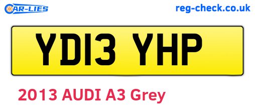 YD13YHP are the vehicle registration plates.