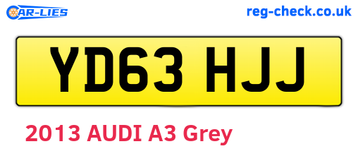 YD63HJJ are the vehicle registration plates.