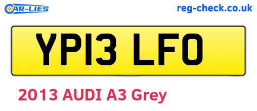 YP13LFO are the vehicle registration plates.
