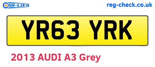 YR63YRK are the vehicle registration plates.