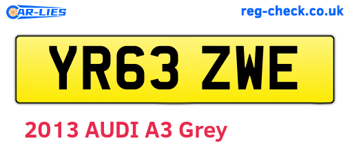 YR63ZWE are the vehicle registration plates.