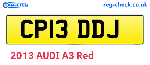 CP13DDJ are the vehicle registration plates.