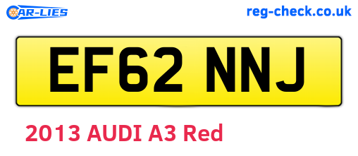 EF62NNJ are the vehicle registration plates.