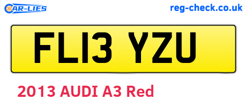 FL13YZU are the vehicle registration plates.