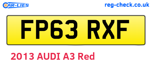 FP63RXF are the vehicle registration plates.