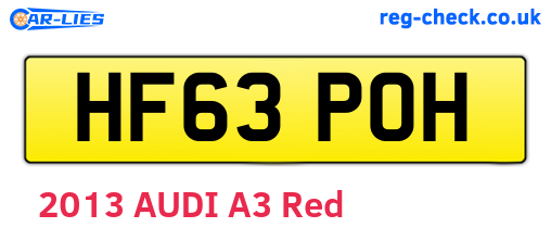 HF63POH are the vehicle registration plates.