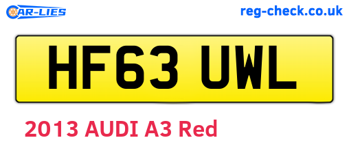 HF63UWL are the vehicle registration plates.