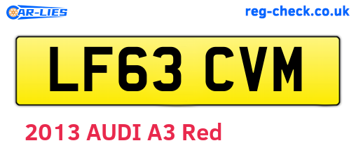 LF63CVM are the vehicle registration plates.