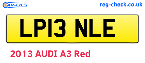 LP13NLE are the vehicle registration plates.