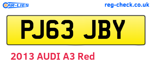 PJ63JBY are the vehicle registration plates.