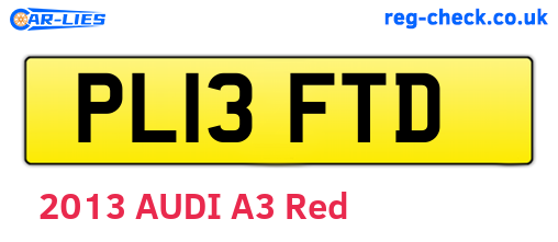 PL13FTD are the vehicle registration plates.