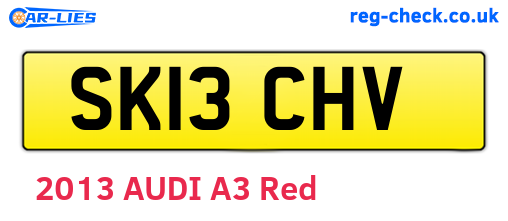SK13CHV are the vehicle registration plates.