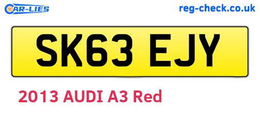 SK63EJY are the vehicle registration plates.