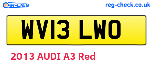 WV13LWO are the vehicle registration plates.