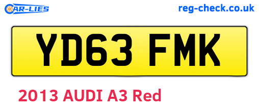YD63FMK are the vehicle registration plates.