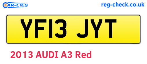 YF13JYT are the vehicle registration plates.