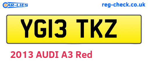 YG13TKZ are the vehicle registration plates.