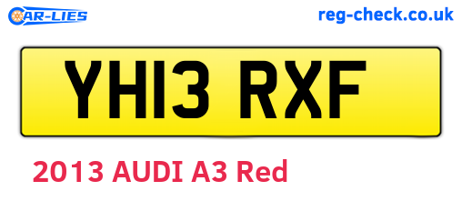 YH13RXF are the vehicle registration plates.
