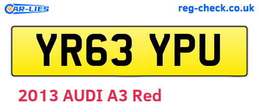 YR63YPU are the vehicle registration plates.