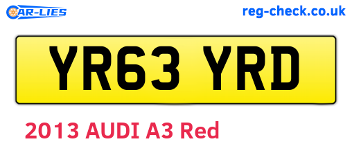 YR63YRD are the vehicle registration plates.