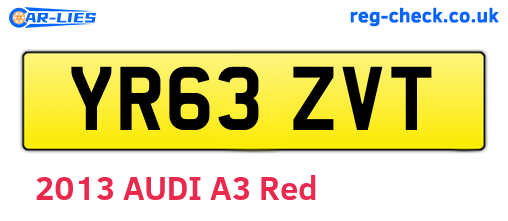 YR63ZVT are the vehicle registration plates.