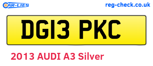 DG13PKC are the vehicle registration plates.