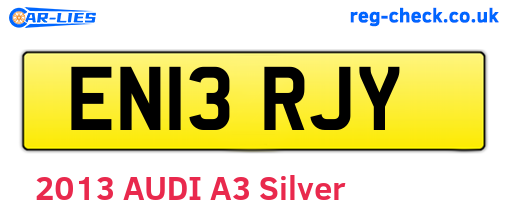 EN13RJY are the vehicle registration plates.