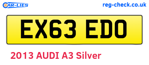 EX63EDO are the vehicle registration plates.