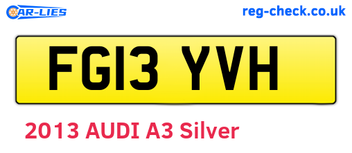 FG13YVH are the vehicle registration plates.