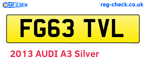 FG63TVL are the vehicle registration plates.