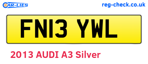 FN13YWL are the vehicle registration plates.