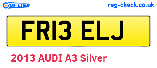 FR13ELJ are the vehicle registration plates.